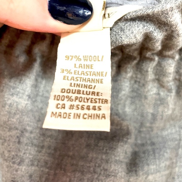 J Crew Gray Paper Bag Elastic Waistband Wool Mini Skirt, Pockets, Sz 4 - Picture 5 of 5